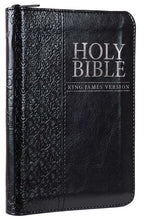 Load image into Gallery viewer, Mini Pocket Edition Zippered Black Bible
