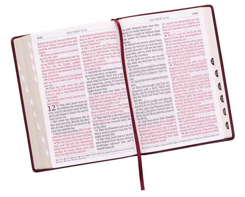 Super Giant Print Burgundy Bible