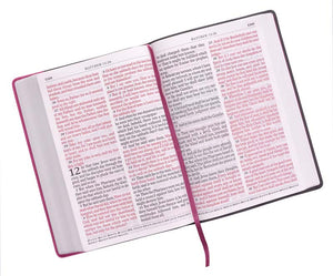 Super Giant Print Grey & Pink Bible