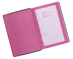 Super Giant Print Grey & Pink Bible