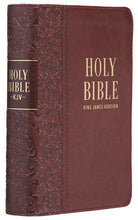 Load image into Gallery viewer, Compact Large Print Medium Brown Bible
