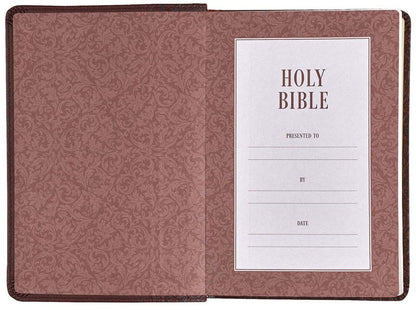 Compact Large Print Medium Brown Bible