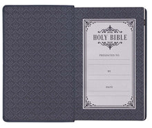 Load image into Gallery viewer, Giant Print Dark Blue Faux Leather Bible
