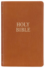 Load image into Gallery viewer, Full Grain Leather Giant Print Toffee Brown Bible

