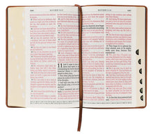 Load image into Gallery viewer, Full Grain Leather Giant Print Toffee Brown Bible
