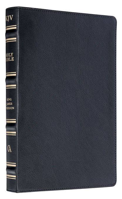 Full Grain Leather Large Print Thinline Bible Black