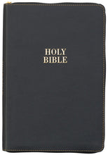 Load image into Gallery viewer, Faux Leather Large Print Thinline Bible w/ Zipper
