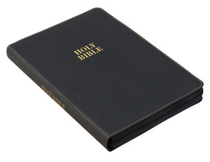 Faux Leather Large Print Thinline Bible w/ Zipper