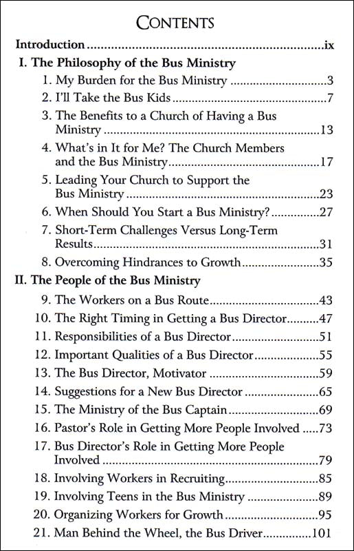 Church Growth Through the Bus Ministry