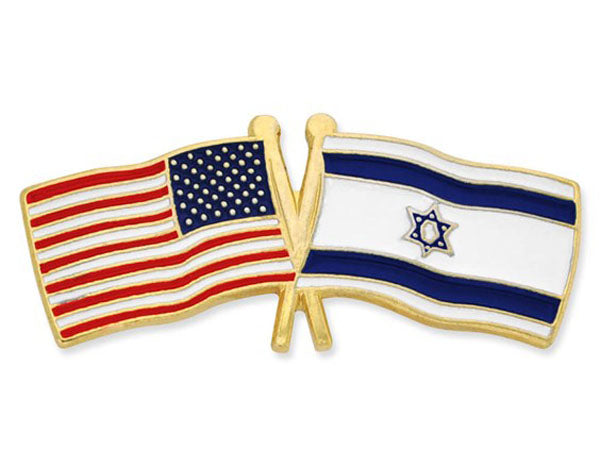 USA & Israel Flag Lapel Pin