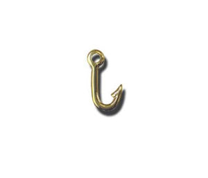 Fish Hook Gold Lapel Pin