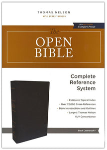 The Open Bible Black Leathersoft