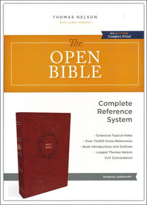 The Open Bible Burgundy Leathersoft