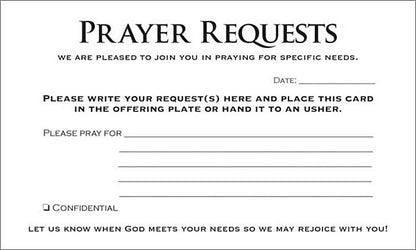 Prayer Request Cards