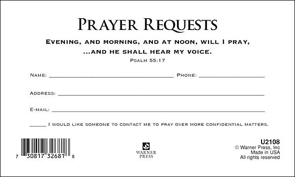 Prayer Request Cards